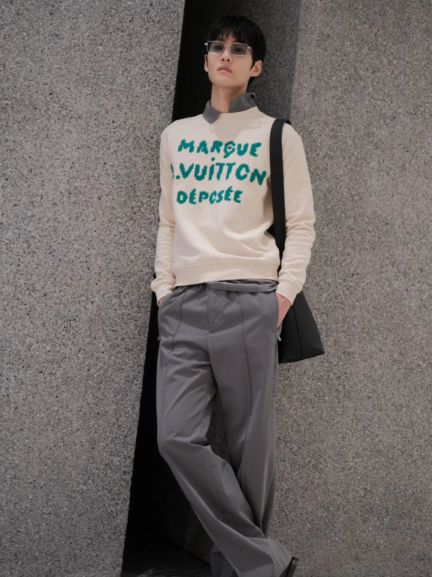 Louis Vuitton/Louis Vuitton embroidered logo crew neck sweatshirt